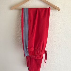 Red/grey Under Armour water repellent sweatpants!